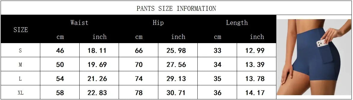 Women's blue pocketed yoga shorts, high-waist, quick-dry, squat-proof for workouts