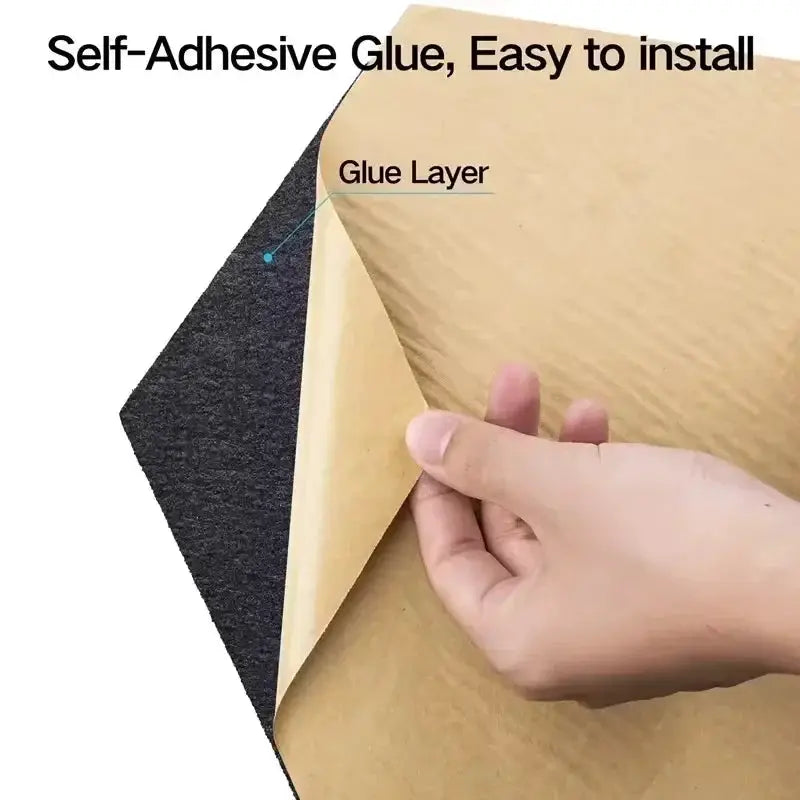 Simples Market 12-pack self-adhesive hexagon sound insulation foam panels; black foam with kraft backing