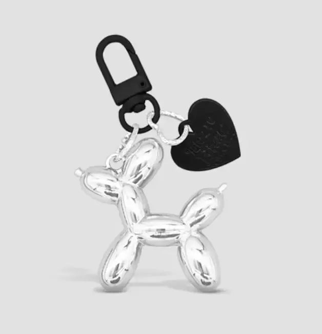 Jelly Balloon Dog Keychain Pendant Cute Cartoon Dog Accessory For Unisex Keys Gift Zinc Alloy Metal