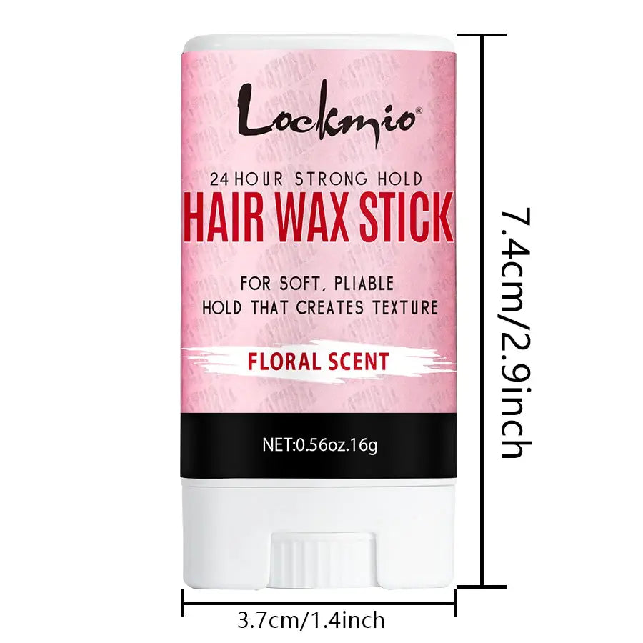 Lockmio hair wax stick with pink floral scent, 0.56oz (16g) tube by Simples Market