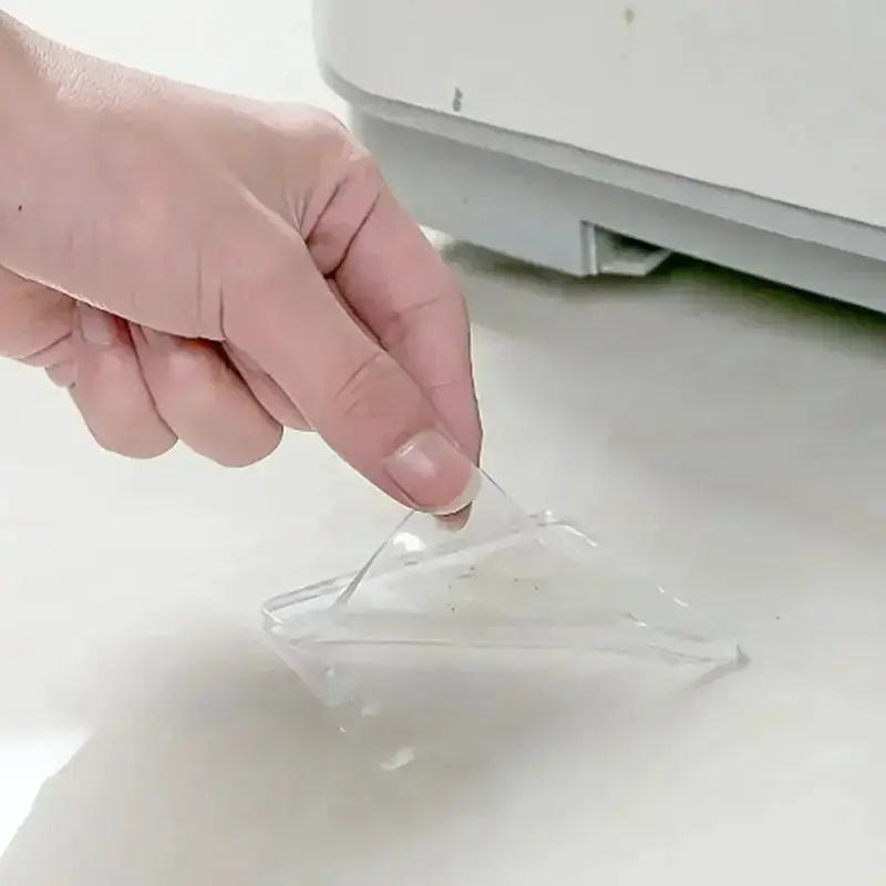 4pcs transparent silicone anti-vibration mats for washing machines; non-slip pads