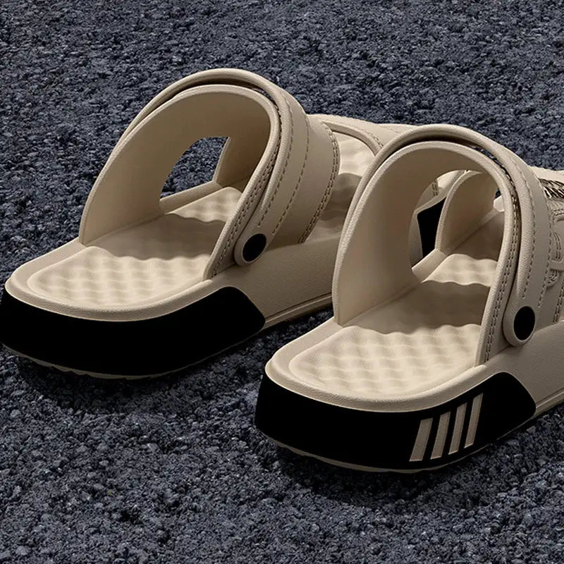 Men EVA Slides Platform Sandals Soft Sole Beach Shoes Indoor Outdoor Casual Home Slippers