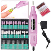 LINMANDA 6 In 1 Electric Nail Drill Kit Portable USB Powered Low Noise 0 To 20000 RPM For Manicure And Pedicure