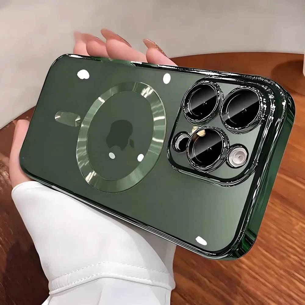 MagGuard Magnetic Plating Camera Lens Protection Case for iPhone MagSafe Full Lens Coverage 11 Through 17 Pro Max Plus