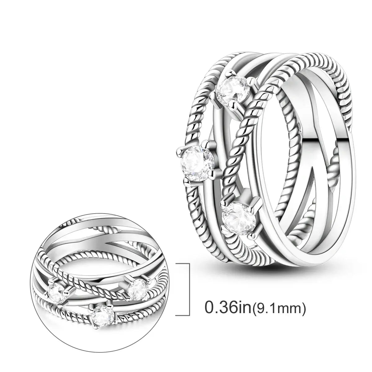 925 Silver Infinite Love Firefly Ring Original Design Zircon Ring For Women High Quality Wedding Jewelry Gift