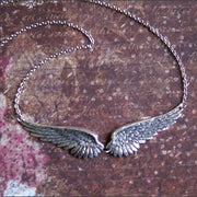 Vintage Angel Wings Feather Choker Necklace With Large Pendant Aesthetic Link Chain For Women Wedding
