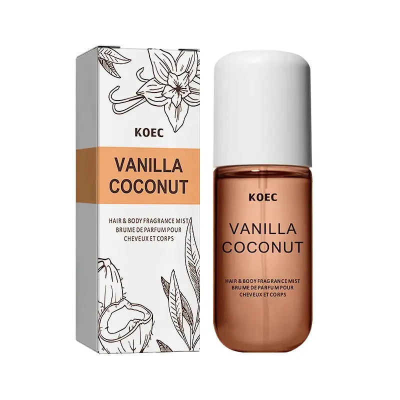 KOEC Vanilla Coconut Fragrance Mist For Hair And Body Hydrating Perfume Spray Refreshing Scent