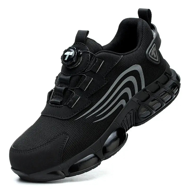 Rotary Button Safety Shoes For Men Anti Impact And Anti Piercing Work Shoes Fashionable Mens Sports Safety Pro