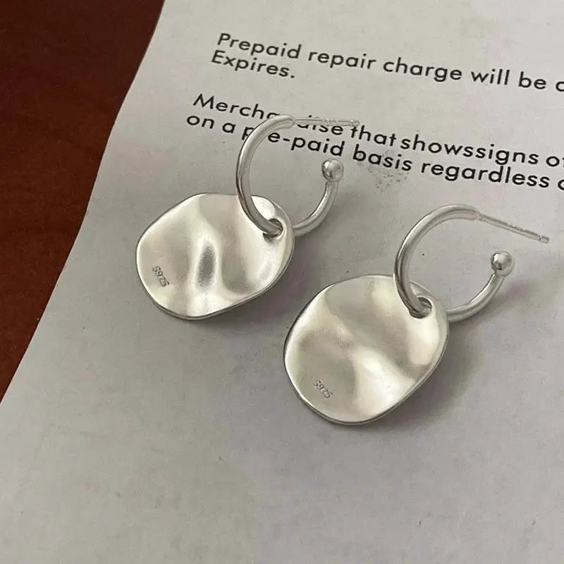 925 Sterling Silver Star Hoop Earrings For Women And Girls Trendy Original Hip Hop Style Jewelry Gift