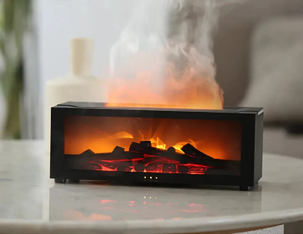 Air Humidifier Essential Oils Humidifiers Home Aroma Humidifier Flame Automatic Fragrance Diffuser With LED Light Remote Control
