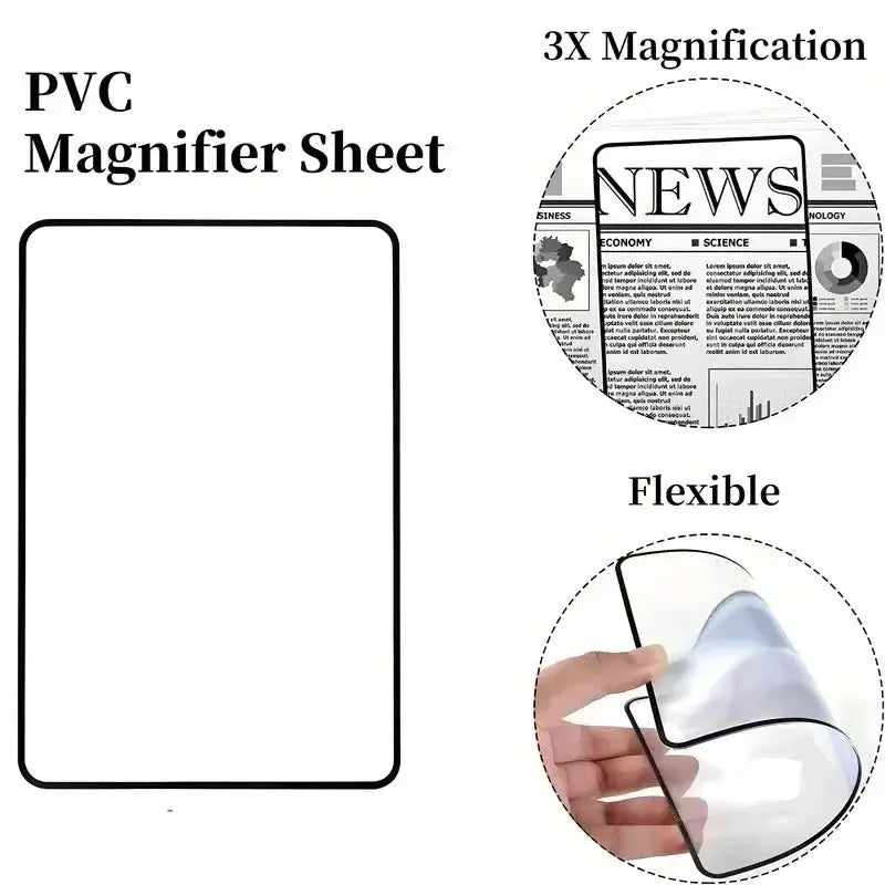 New Full Page Large Sheet Magnifier Magnifying Glass Reading Aid Ultra Thin Page Magnifier For Documents Menus Maps And Photos