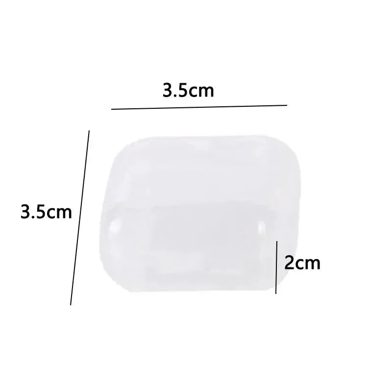 Mini Transparent Plastic Jewelry Storage Box With Flip Top Lid Square Portable Jewelry Organizer For Earrings Display