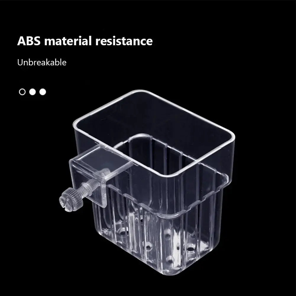 Transparent Aquarium Plant Basket Hanging Decor for Fish Tank Plant Holder and Planter