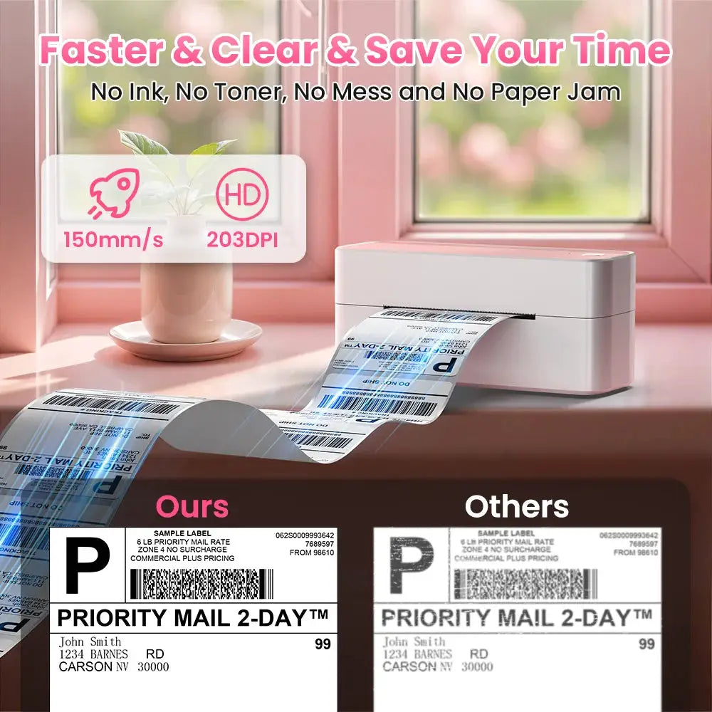 Phomemo 241 Bluetooth Thermal Label Printer 4x6 for iPhone Android Mac