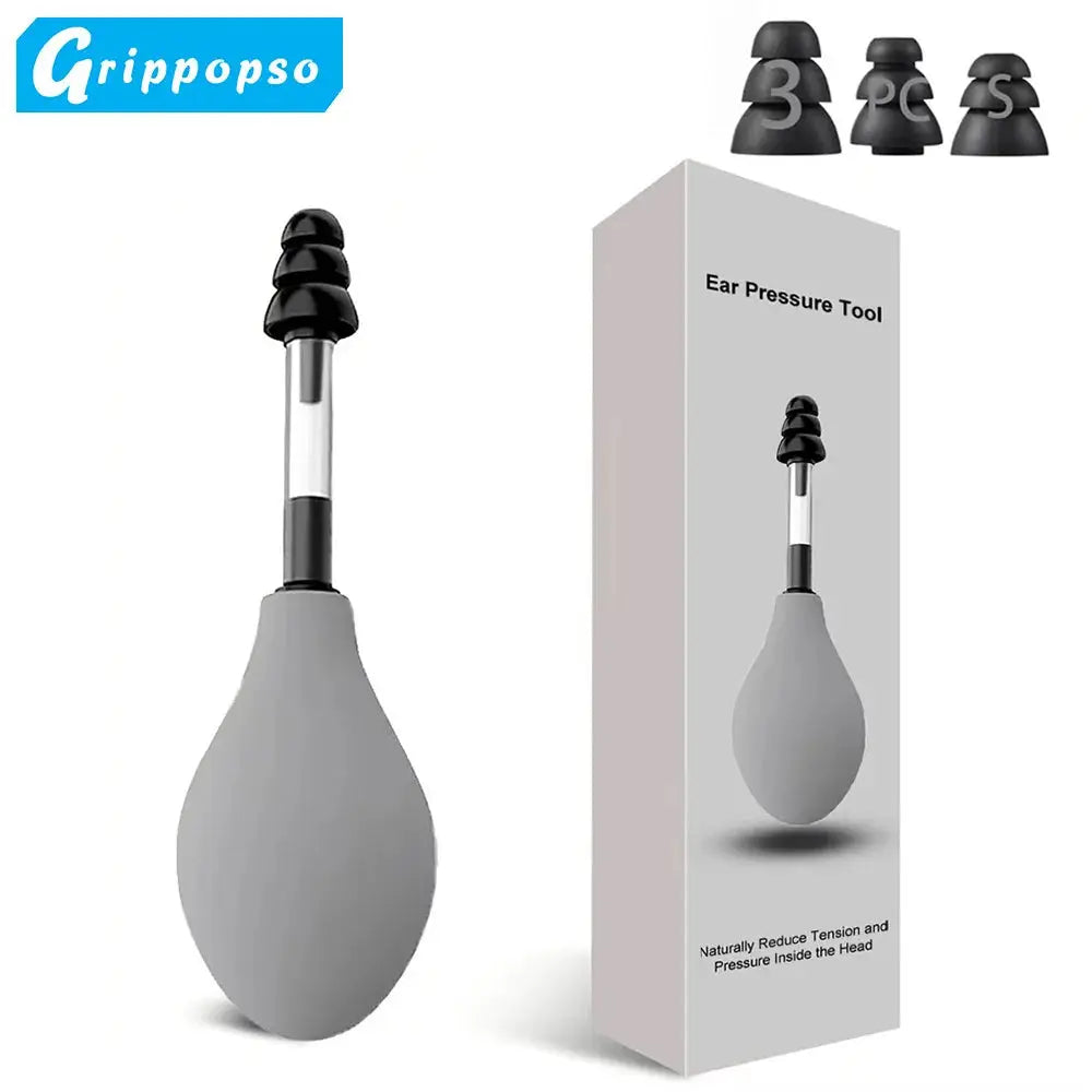 EarEase Ear Pressure Relief Suction Device Portable With Three Sizes of Earplugs for Gentle Headache Relief