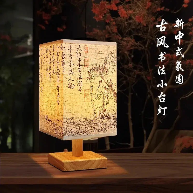 LumaNest LED Table Lamp With Fabric Lampshade Dimmable Night Light For Bedroom And Desk