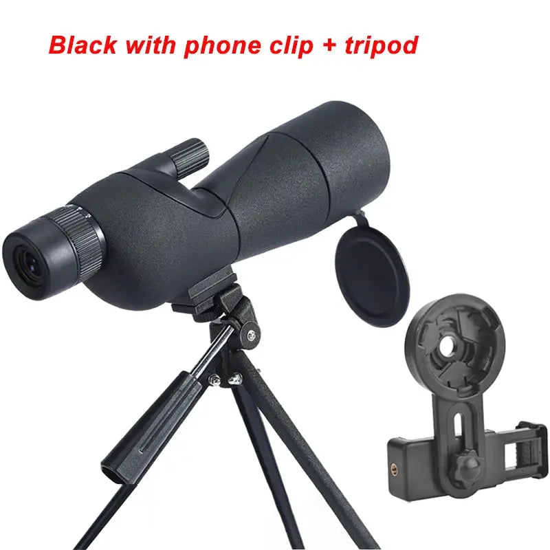 25-75x60 Spotting Scope Zoom Monocular High Power Telescope BAK4 Prism ED Lens for Outdoor Camping Bird Watching Hunting