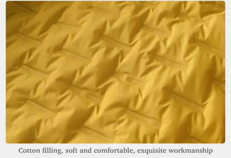 JNLN unisex yellow quilted windbreaker jacket with lightweight padding