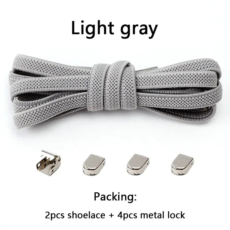 FlexFit No Tie Elastic Shoelaces One Size Fits All Adults And Kids Quick Slip On Shoes