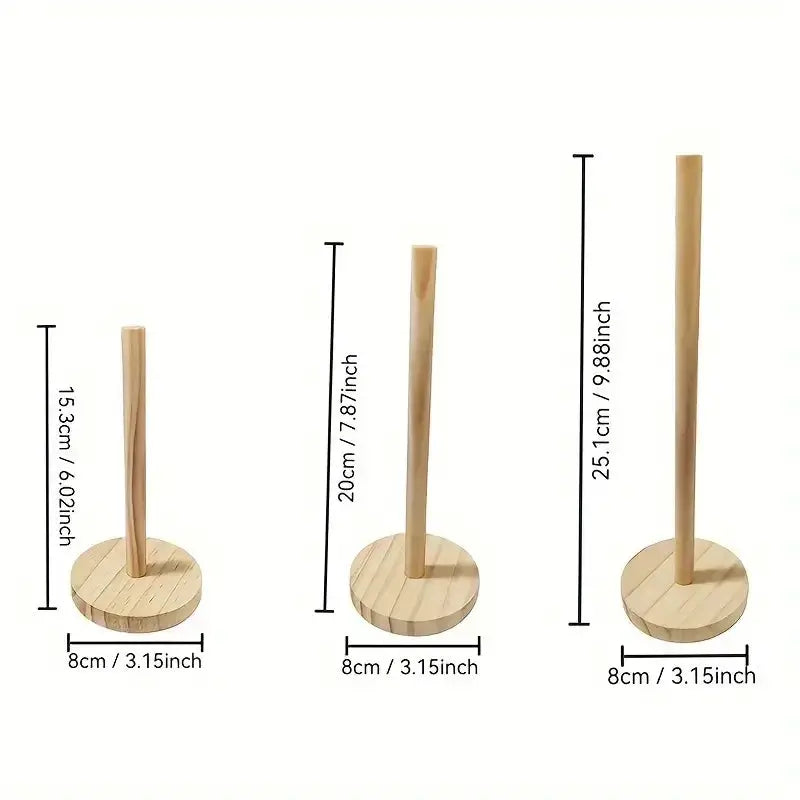 Vertical Wooden Bracelet Holder Tabletop Display Stand For Watches Bracelets Scrunchies Hair Bands