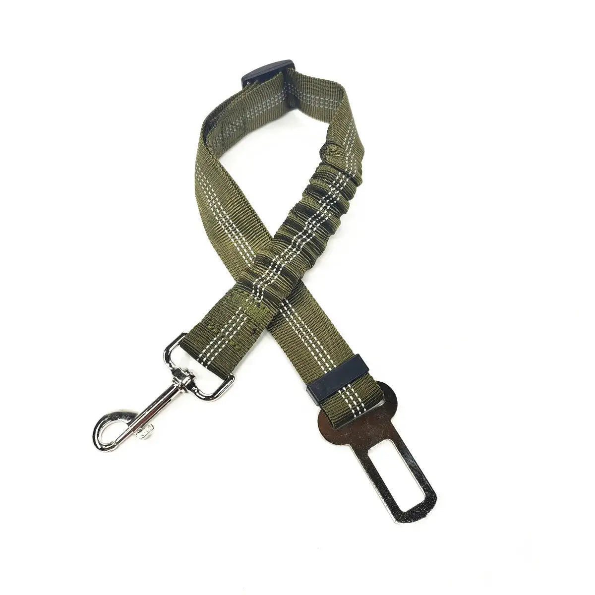 Adjustable Dog Car Seat Belt Harness With Nylon Reflective Cushioning For Safe Car Travel