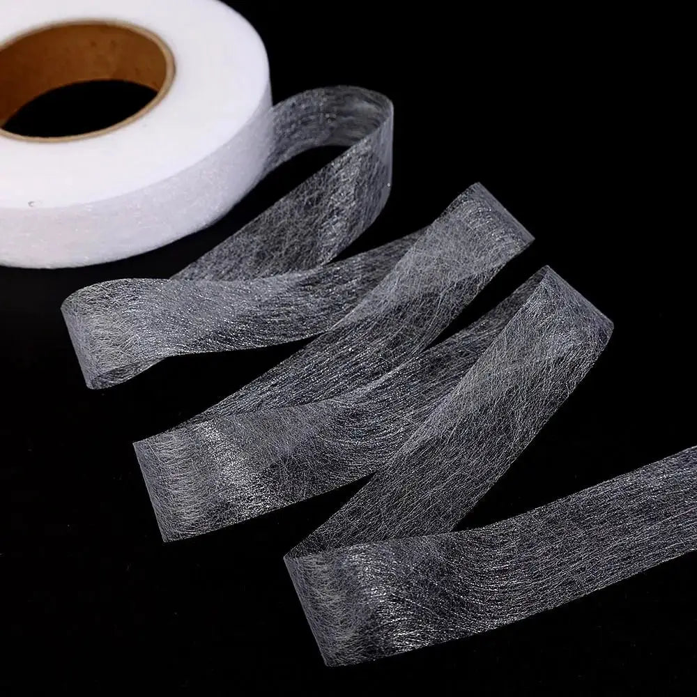 60M Double Sided Interlining Adhesive Tape Non Woven Iron On Hem Tape For DIY Sewing And Pants Hem Repair