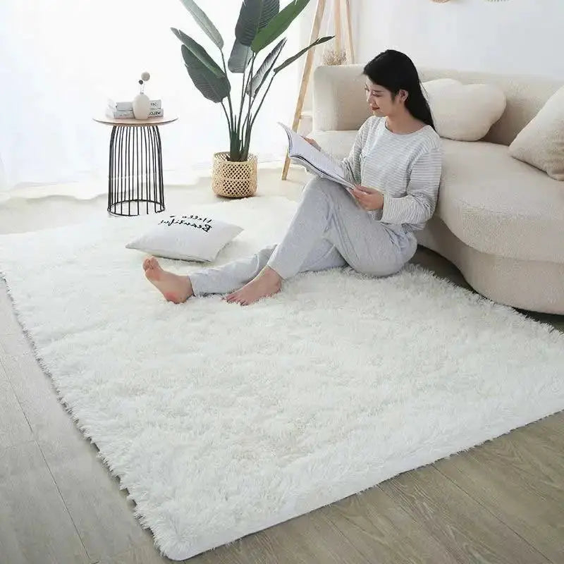 Fluffy Plush Velvet Carpet Rug for Living Room and Bedroom Lounge Soft Floor Mat for Kids Decoration