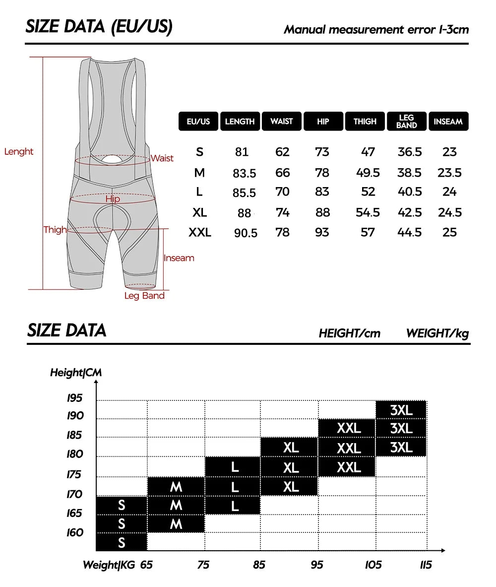 RION cycling shorts for men; bib MTB shorts with Elastic Interface cushion by Simples Market