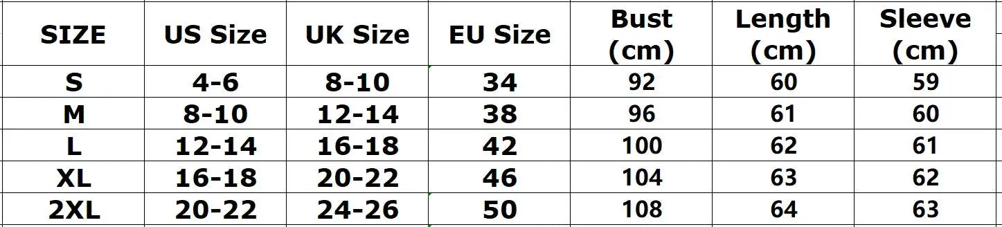 Simples Market women's chiffon blouse size chart showing sizes S–2XL with bust, length, and sleeve measurements.