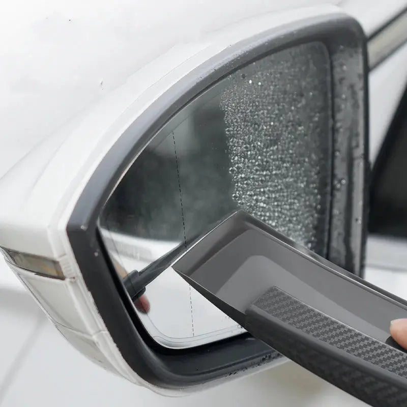 Soft silicone car window squeegee; gray non-scratch handheld cleaning blade