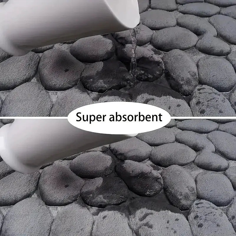 AquaGuard Washroom U Shaped Toilet Foot Mat Waterproof Absorbent Non Slip Comfort For Bathrooms