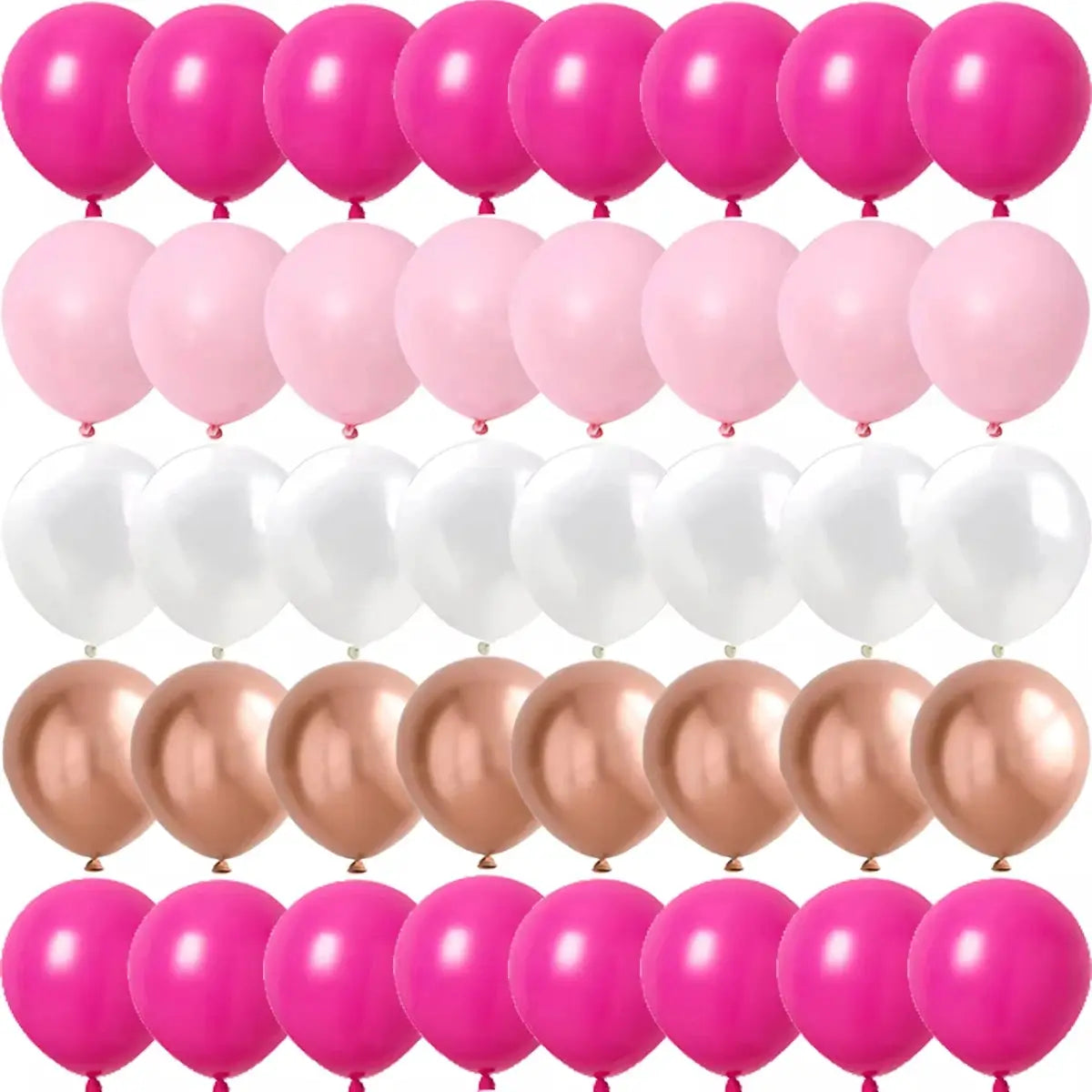Rose Pink Metal Latex Confetti Balloons For Weddings Birthdays And Parties Matte Globos Decorations