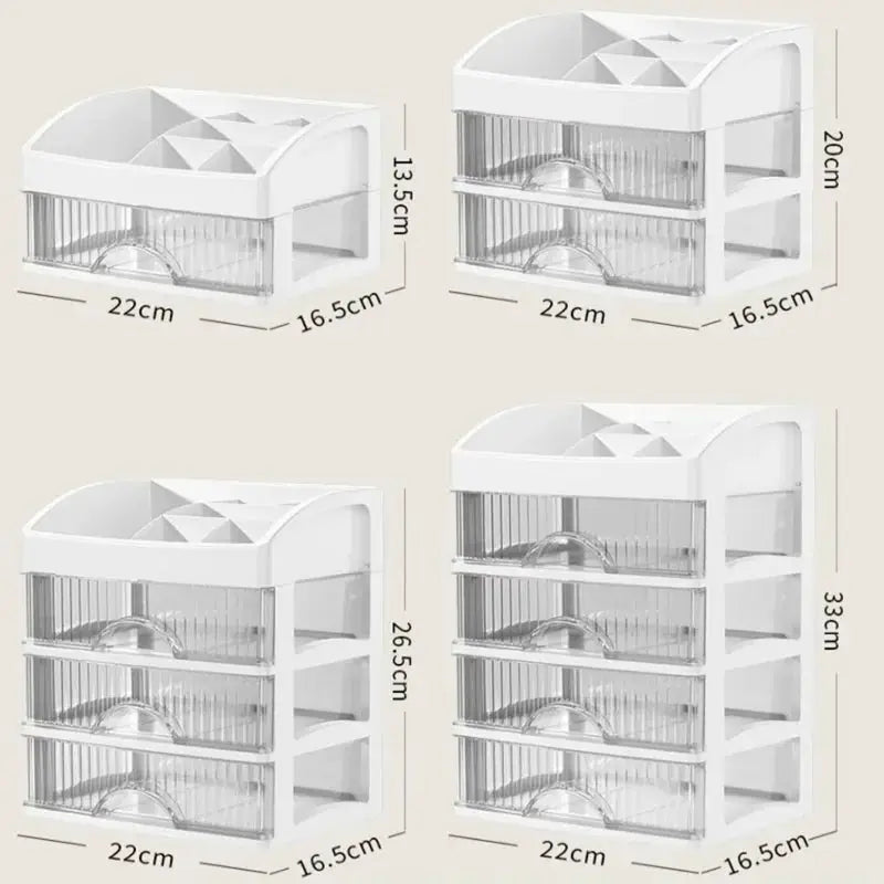 New 1 Piece 5 Layer Makeup Storage Box Drawer Style Dressing Table Office Desk Cabinet For Cosmetics And Jewelry