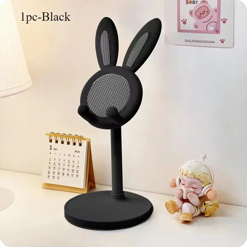 Rabbit Shaped Desktop Phone Stand With Adjustable Height And Tilt For Hands Free Viewing