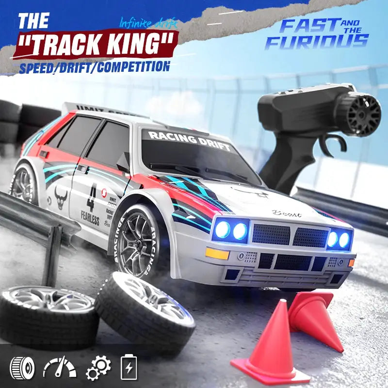 2025 4WD RC Car 1 24 Scale Drift Vehicle With Two Speed Settings LED Lights Rechargeable SG204