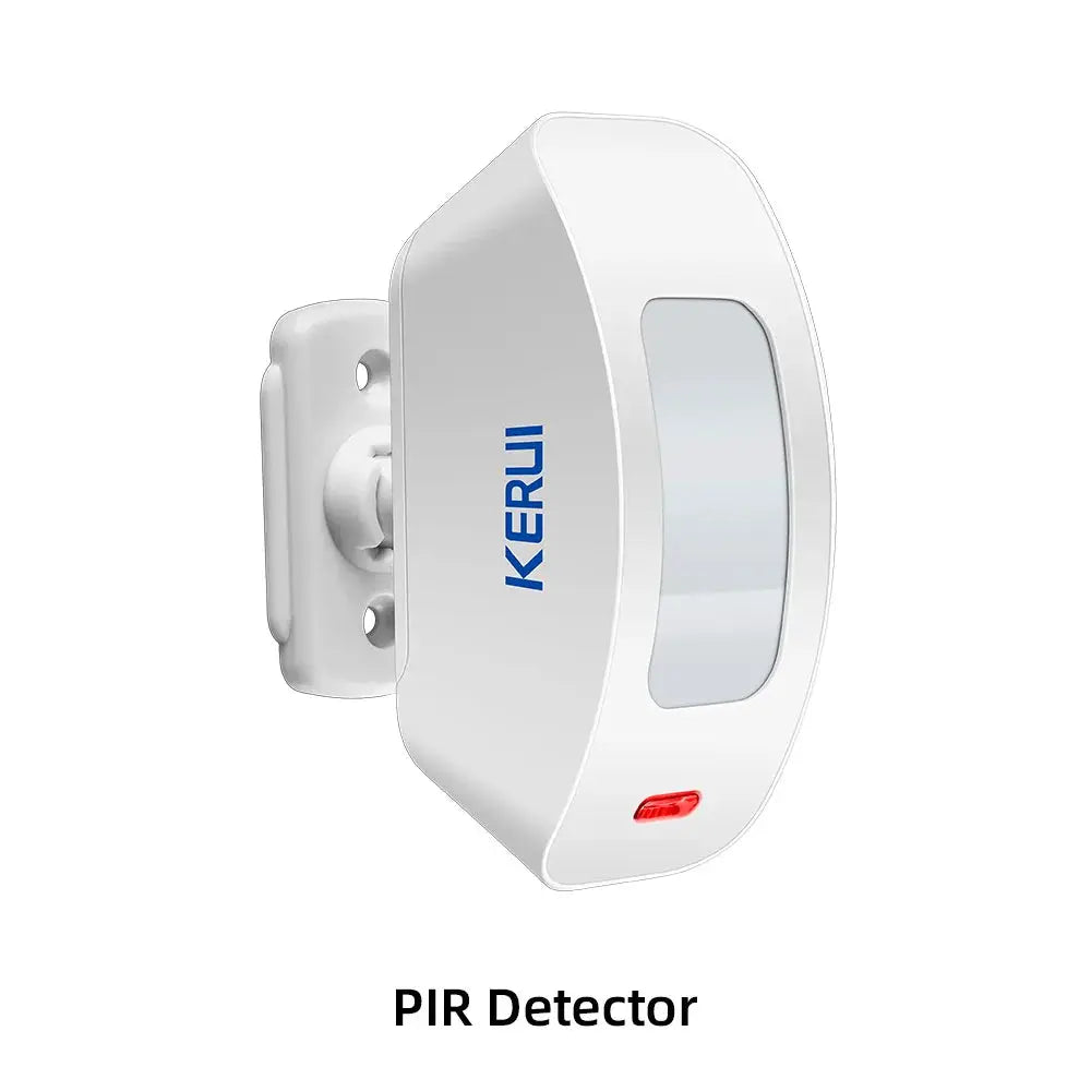 KERUI PIR detector, white wall-mount motion sensor with red status LED