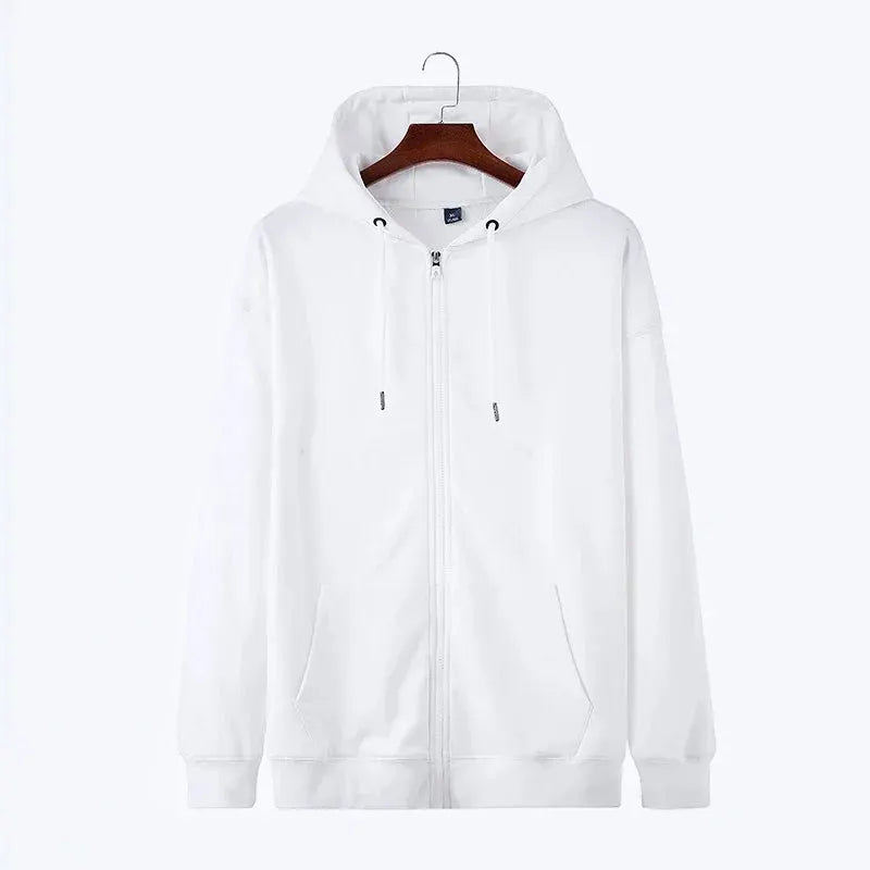 Unisex Zipper Hoodie Fleece Sweatshirt Long Sleeve Hooded Casual Campus Streetwear Sportswear High Quality