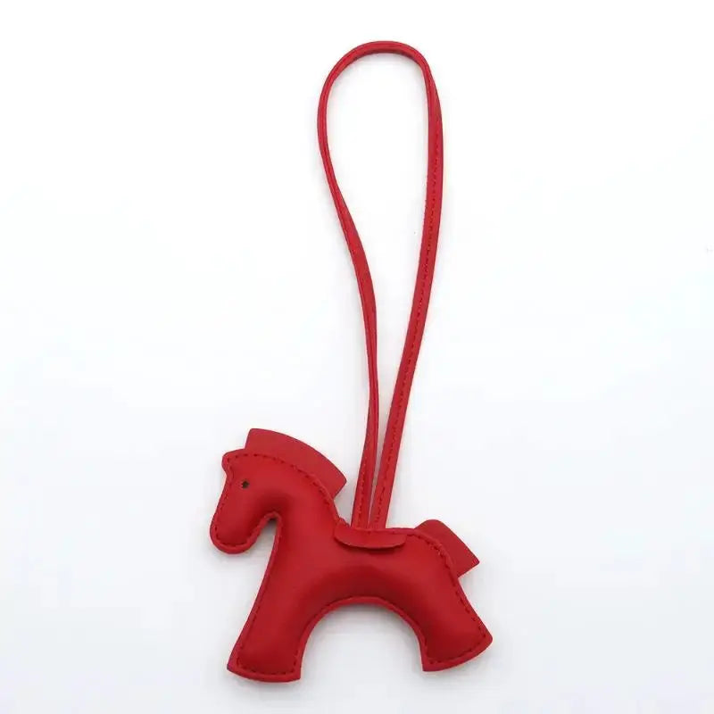Premium PU Leather Pony Embellishment Car Keychain Multicolor Horse Design For Bags Keys Gift Birthday
