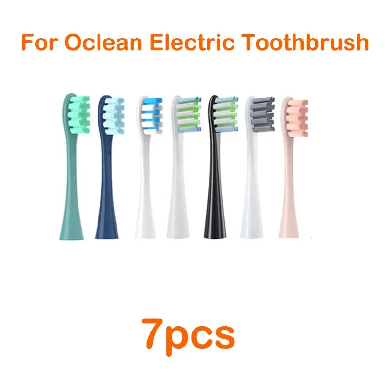 Oclean Flow Replacement Brush Heads Soft DuPont Tynex Bristles 7 Pack for Sonic Toothbrushes Gentle Plaque Removal