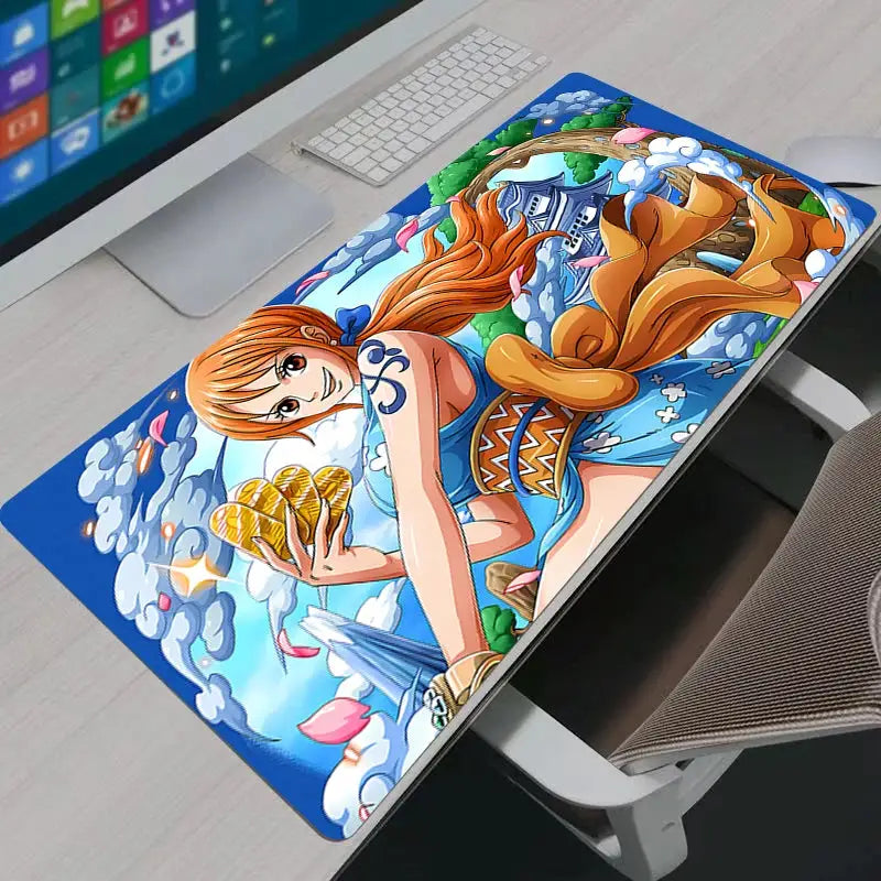 One Piece Nami Gaming Mouse Pad Large XXL Desk Mat For Computer Keyboard Laptop Home Office