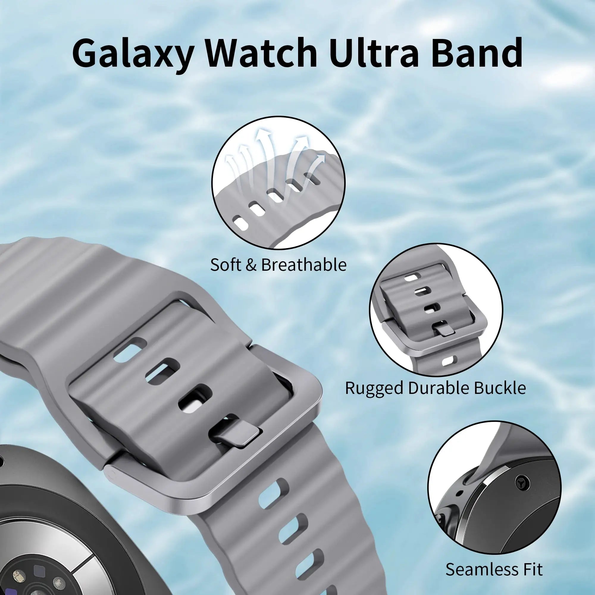 Band for Samsung Galaxy Watch 8 ultra 6/6 Classic/5 pro/4 44mm 40mm 43mm 46mm Silicone Bracelet correa Galaxy Watch 7 strap 47mm
