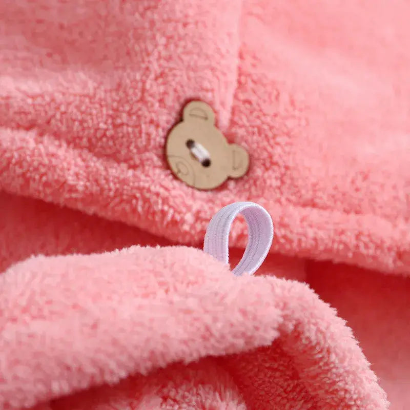 10Pcs Quick Dry Hair Towels Microfiber Absorbent Spa Sauna Bath Set With Buckle Design For Hair Care