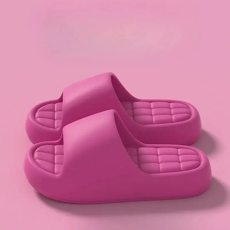 Unisex Cloud Cushion Slides With Thick Platform And Non Slip Sole Indoor Slippers For Summer Comfort
