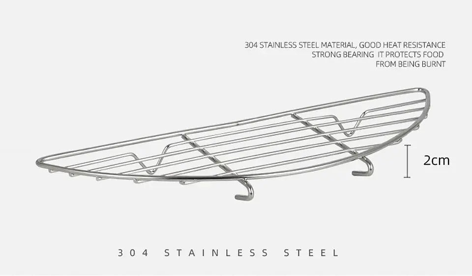 Simples Market 304 stainless steel outdoor barbecue steam rack with legs for grilling and meat drainage
