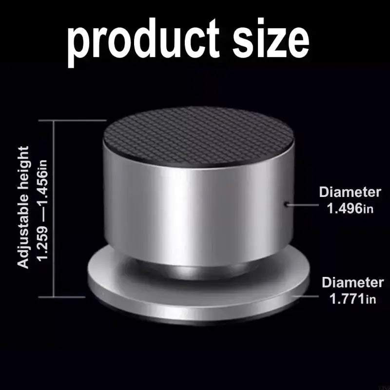 Simples Market aluminum alloy vibration spike for sound systems, black textured top with silver base, adjustable height