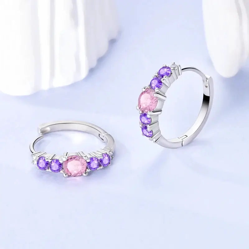 New 925 Sterling Silver Sparkling Zircon Four Leaf Clover Drop Earrings For Women Wedding Engagement Gift