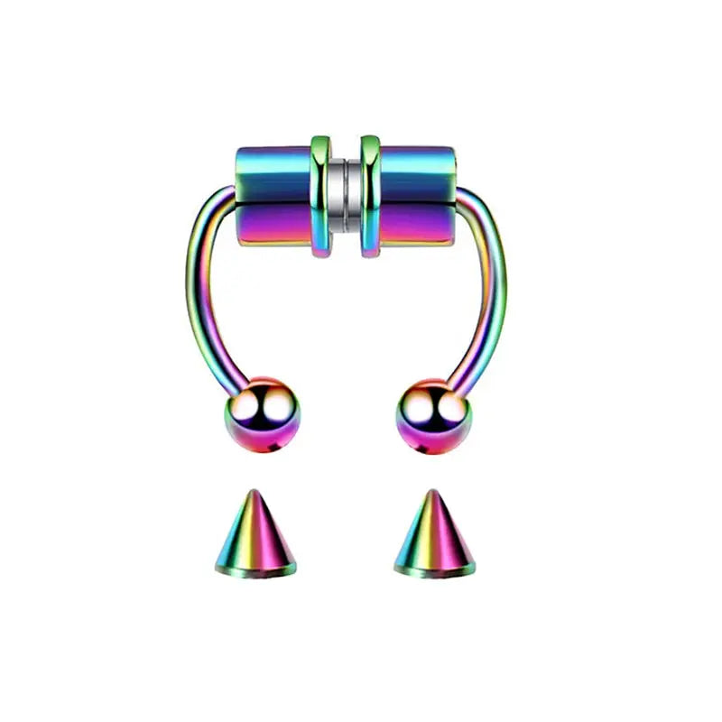 Magnetic Nose Ring Hoop Septum Clip Non Piercing Stainless Steel Hip Hop Punk Fashion Jewelry for Women