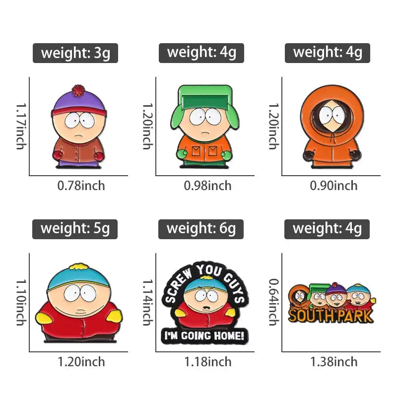 Custom Cartoon Character Enamel Pins Set Cute Metal Brooches Lapel Badges Gift For Kids Friends