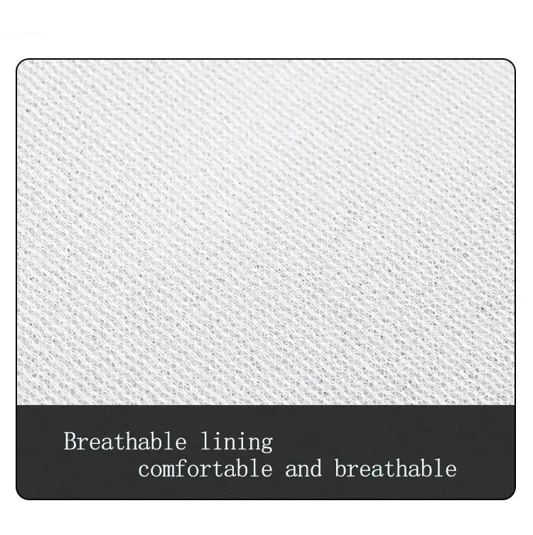 Seat belt cover fabric swatch in light gray breathable lining