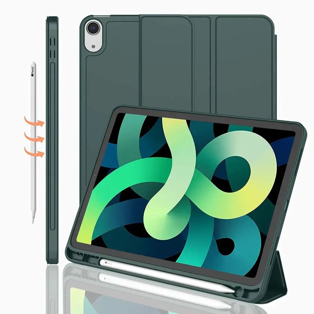 Funda Pencil Holder iPad Case With Durable PU Shockproof Waterproof Protective Cover For All iPad Models